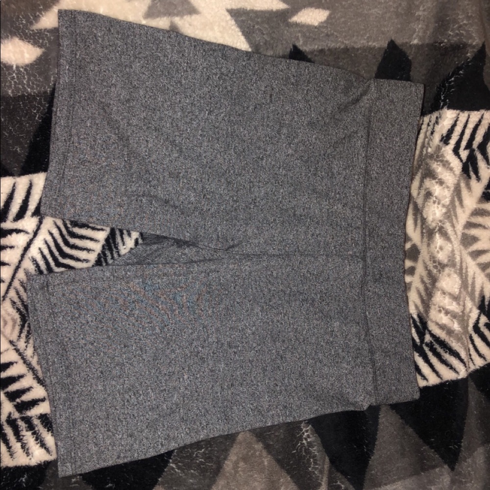 Gray Cotton Biker Shorts